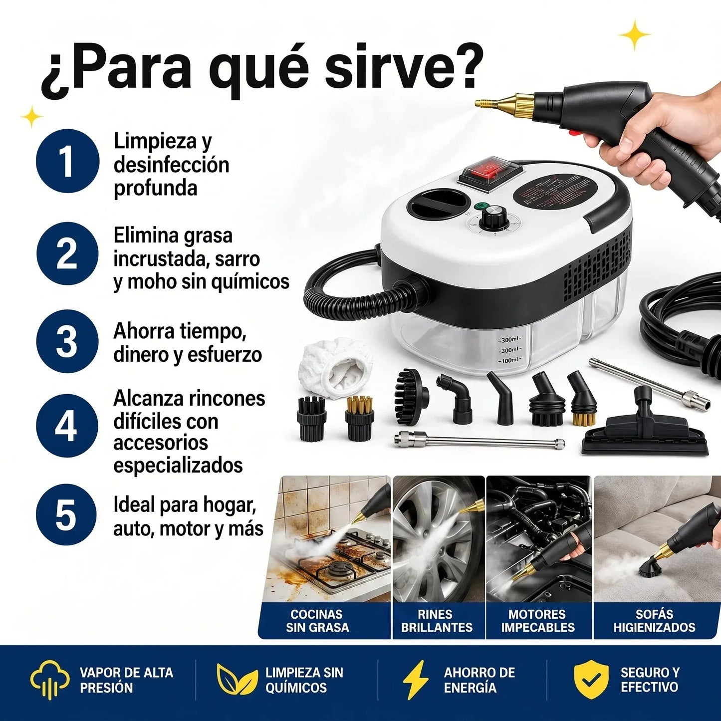 STEAMMAX® LIMPIADOR A VAPOR, ESTERILIZACIÓN EN MINUTOS
